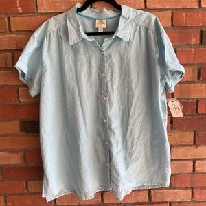 Short Sleeve Button Up Mens XXL NWT